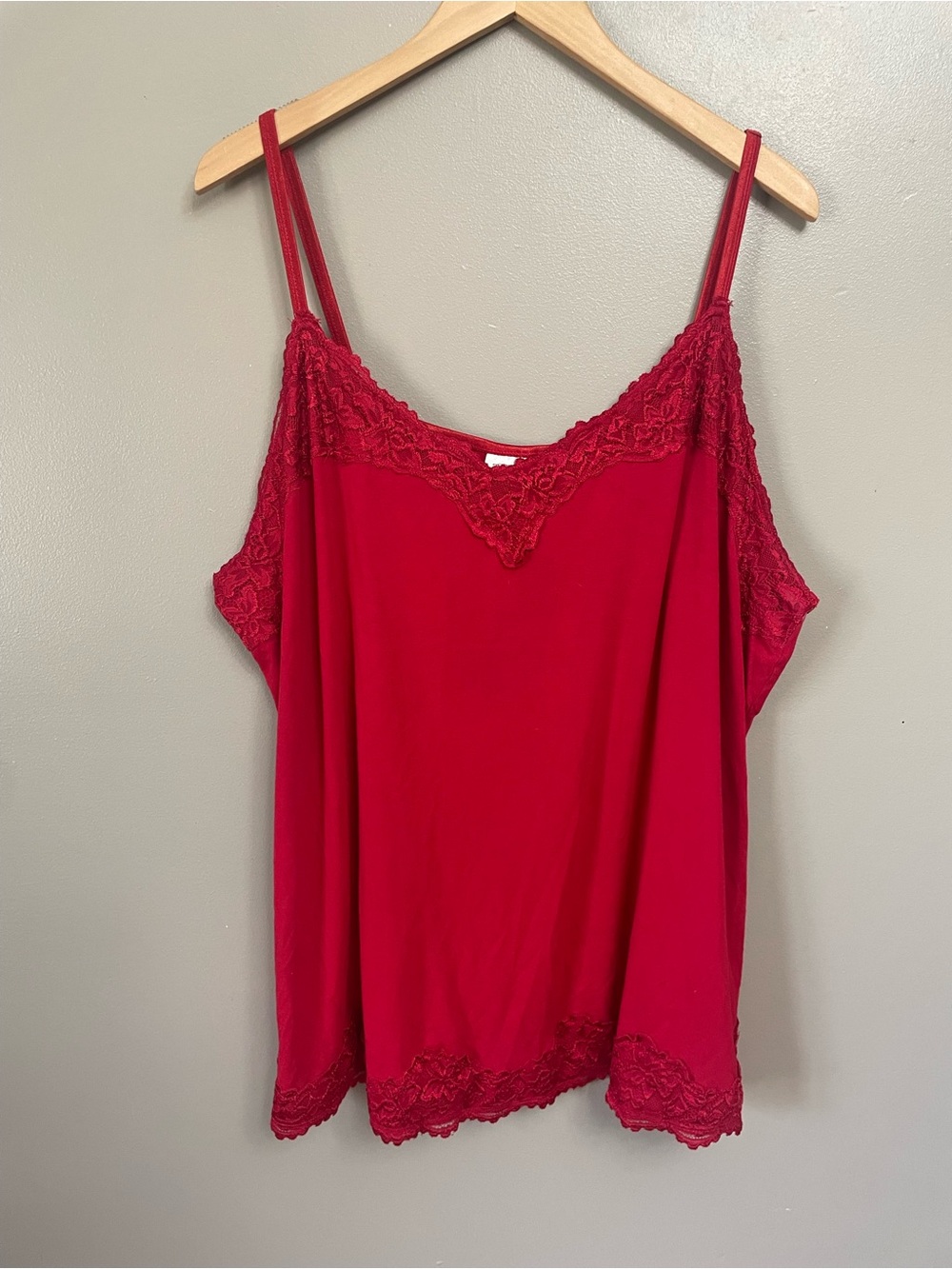 Avenue y2k red lace cami top size 26/28 fairy whimsigoth romantic